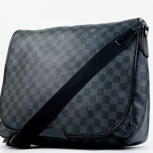 １円 ルイヴィトン LOUIS VUITTON ダニエルMM ダミエグラフィット ショルダーバッグ メッセンジャー メンズ ビジネス 黒 N58029 