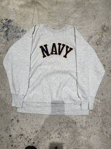 希少！美品！USA製！NAVY！トリコタグ！80s 90s CHAMPION チャンピオン リバースウィーブ REVERSE WEAVE ミリタリー 大きいサイズ(XL)