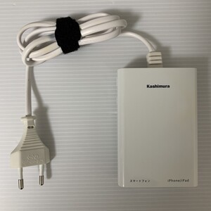 ★1度のみ使用★Cタイプ海外用2口電源タップ、AC×2、USB×2、Kashimura NTI-146