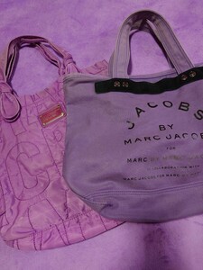 トートバッグ　Marc Jacobs マークジェイコブス　紫パープル系　藤色　ピンクパープル　2つまとめて