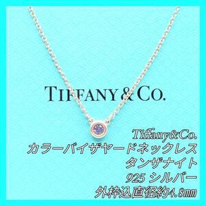 【最終値下げ】TIFFANY&Co. ティファニー カラーバイザヤード ネックレス ペンダント 925 1.8ｇ タンザナイト スターリングシルバー 正規品