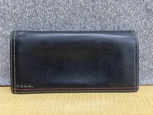 ポールスミスPaul Smithカラフルステッチレザー長財布★小銭入れ付き★A23548