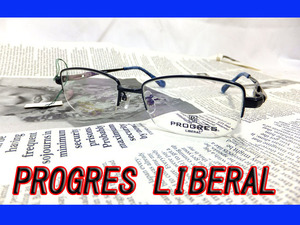 ７番☆PROGRES LIBERAL/プログレス レーベル☆メガネ デッドストック ■PG-1308■52□17-140