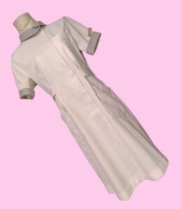 【Meitetsu】ナースワンピース サイズM ホワイト 看護学生 実習生 制服 白衣 本格派 コスプレ衣装