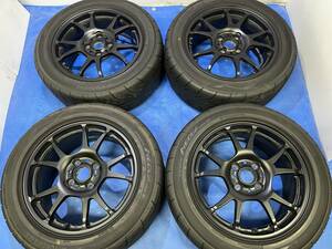 ■美品レアTWS鍛栄舎鍛造T66-F15x7J+48_100/4横浜ネオバAD08R195/55R15ロードスターデミオヴィッツヤリスアクアカローラ(TE37CE28ZE40BBS