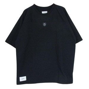 WTAPS ダブルタップス 22AW 222ATDT-CSM05 クォーターバック クルーネック フットボール Tシャツ バック ロゴ 半袖【美品】【中古】