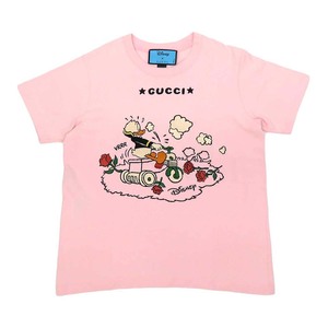 グッチ ディズニーコラボ ドナルドダック Tシャツ レディース ピンク GUCCI 中古 【アパレル・小物】