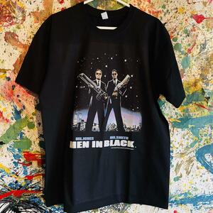 メンインブラック リプリント Tシャツ 半袖 メンズ 新品 個性的 黒 XL MIB ウィル・スミス トミー・リー・ジョーンズ SF映画 エイリアン