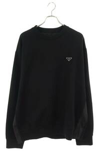 プラダ PRADA 24SS UJL30A サイズ:L ロゴプレート ナイロン切替スウェット 新古品 SB01