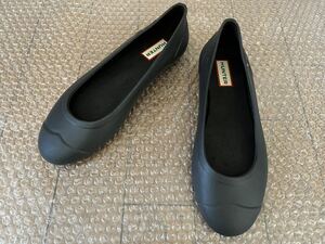  ハンター HUNTER ORIGINAL TOUR BALLERINA オリジナルバレリーナ フラット レインシューズ UK４ ブラック USED