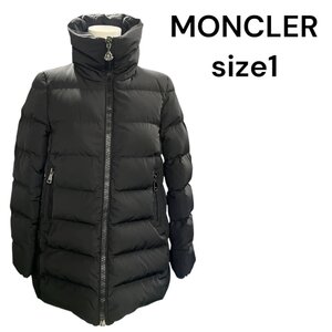 美品　モンクレール MONCLER PETREA ペトレア ダウン　コート　ジャケット　黒、ブラック　サイズ1 S4L407