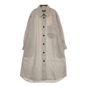 MARGARET HOWELL 578-4158003 サイズ1 SHIRTING LINEN シャツドレス ワンピース 24SS ベージュ マーガレットハウエル 4-0912M 246821