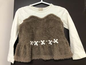 KP ニットプランナー、トロワラパン／長袖Tシャツ、ロンT／重ね着風でおしゃれ／サイズ110