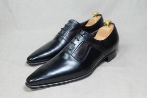 着用少Japan vintage shoes ジャパンヴィンテージ 美しいレースアップシューズ25.5cm マッケイ製法 日本製手製革靴 最高級カーフレザー使用