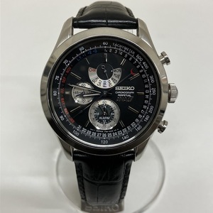 SEIKO セイコー腕時計 ANA 7T86‐0AE0 パイロットウォッチ ブラック 不動品