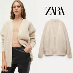 ZARA ザラ ロングライン アルパカウールブレンド カーディガン