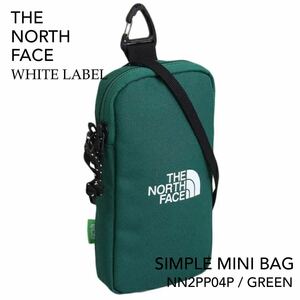 【韓国限定】在庫有THE NORTH FACE ノースフェイス WHITE LABELホワイトレーベル SIMPLE MINI BAG ミニバッグ ポーチ NN2PP04P グリーン 緑