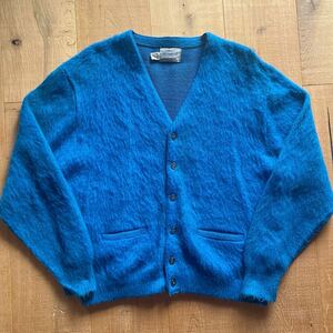 希少カラー【毛足長】60s Ashmead mohair cardigan モヘアカーディガン　Lサイズ ヴィンテージ