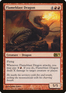 MTG ■赤/英語版■ 《炎破のドラゴン/Flameblast Dragon》★FOIL★ 基本セット2012 M12