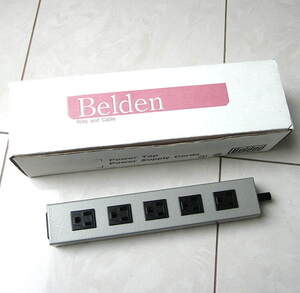 新品 元箱入 絶版品 保証 ハンマートーン 質実剛健 BELDEN ベルデン PS1800 電源タップ 1500w 15A 3P 5個口 アースコネクター付 NOS 