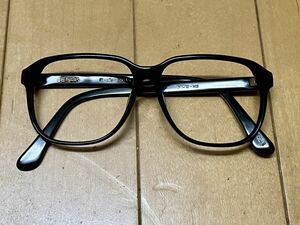 日本製 vintage ENAプラスチックメガネフレーム 黒 ウェリントン デッドストック メガネ めがね 眼鏡 サングラス ビンテージ