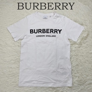 現行 BURBERRY バーバリー 半袖Tシャツ 14Y 164cm ホワイト 白 ロゴ キッズ 子供服 LONDON ENGLAND 中古 白タグ 男の子 女の子 レディース