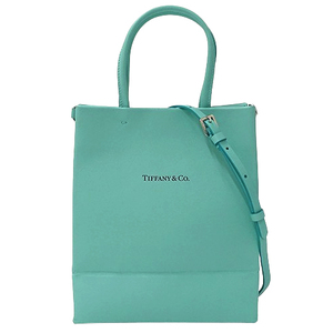 ティファニー TIFFANY&Co. バッグ レディース ブランド ハンドバッグ ショルダーバッグ 2way レザー ショッピングトート スモール ブルー