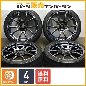 【良好品】WedsSport SA-10R 18in 7.5J +45 PCD114.3 ニットー NT555 G2 225/40R18 クラウン マークX オデッセイ アコード スカイライン