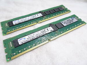 美品 SAMSUNG サーバー用 メモリー DDR3-1600 PC3-12800R 8GB×2枚組 合計16GB 両面チップ Registered ECC 動作検証済