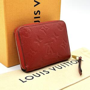 極美品◆LOUIS VUITTON ルイヴィトン ジッピーコインパース コインケース 小銭入れ ラウンドファスナー アンプラント レッド オリオン 赤