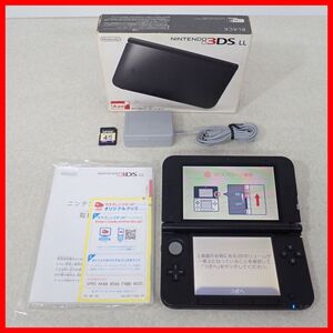 動作品 ニンテンドー3DSLL 本体 SPR-001 ブラック Nintendo 任天堂 箱説付【10