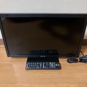 SHARP 液晶テレビ 19インチ AQUOS 2T-C19DE／シャープ アクオス 2024年製 リモコン付 ★中古美品