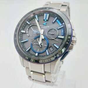 2182　 CASIO カシオ OCEANUS オシアナス OCW-G1200-1AJF GPSハイブリッドソーラー電波時計 セラミックベゼル 紋紗塗 稼働品 付属品あり