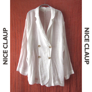 美品　NICE CLAUP／ナイスクラップ★　ダブルボタン　薄手ジャケット