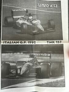 TAMEO KITS TMK157 Lotus 107 ITALIAN GP 1992