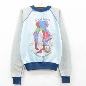 【30%OFF】古着 Petticoats and Pantaloons 長袖 スウェット キッズ ボーイズ 子供服 80s 女の子 ツートンカラー ラグラン クルーネッ 3OF