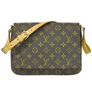 本物 ルイヴィトン LOUIS VUITTON LV ミュゼットタンゴ ショート モノグラム ショルダーバッグ ブラウン M51257