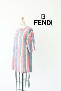 2022AW FENDI フェンディ シースルー オーバー 半袖 ニット size 40 FZX999 0615751