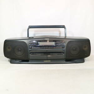 通電確認済み Victor CD カセット ラジオ プレーヤー G-HONE EXⅡRC-X750 ブラック 音響 AV 再生 機器 家庭用 レトロ 家電 中古 