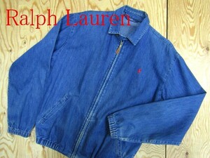 ★ラルフローレン RalphLauren★メンズ ワンポイントポニー デニムジップジャケット★R60901017A