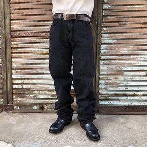 00s Lee リー 205 ジーパン ストレート ブラックデニム ジーンズ ヴィンテージ リーバイス 黒 ブラック メキシコ製 90s W34 Regular Fit