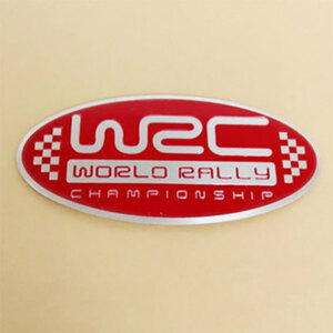 WRC アルミニウムステッカー レッド（赤）Bタイプ　1枚