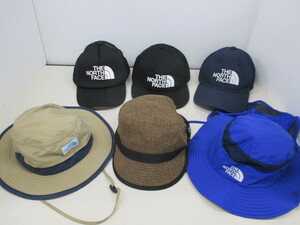 6037FNZ◎THE NORTH FACE ノースフェイス キッズ 帽子 6点セット トラッカーキャップ/ノベルティサンシールドハット など◎中古