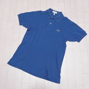 和341★ オールド ビンテージ CHEMISE LACOSTE ラコステ 半袖 ポロシャツ ブルー メンズ