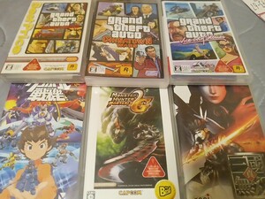 PSP グラセフ チャイナタウン　バイスシティPSP GTA モンハン　三国無双6本セット動作品