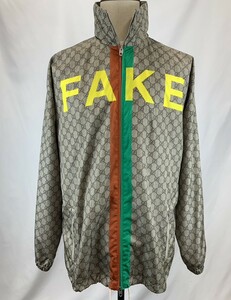 ◆極美品◆GUCCI FAKE NOT GG柄フードナイロンジャケット 44 トップス 正規品 3