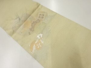 ys7109753; 宗sou 絽荒波に鏡裏・宝尽くし模様織出し丸帯（材料）【アンティーク】【着】