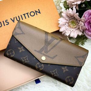 【美品】ルイヴィトン モノグラム リバース ジャイアント サラ ICチップ内蔵　M80726 新型サラ　ポルトフォイユ　VUITTON　LOUISVUITTON