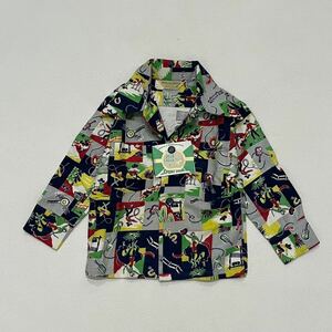 k390 デッドストック 50s ビンテージ DEER CREEK オープンカラー アロハ カウボーイ 柄 ネル シャツ キッズ 2 vintage shirt