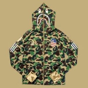 a bathing ape adidas shark sサイズ　シャークパーカー bape